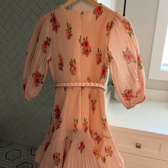 Zimmerman Floral Mini Dress with Belt, Size 0, like-new - Picture 2 of 3